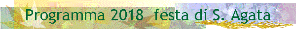 Programma festa S. Agata