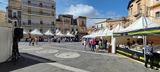 Sagra del Pistacchio di Bronte (CT) Stands in Piazza Spedalieri